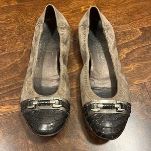 AGL Leather Buckle Flats